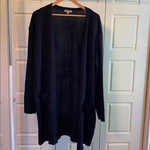 Black duster cardigan
